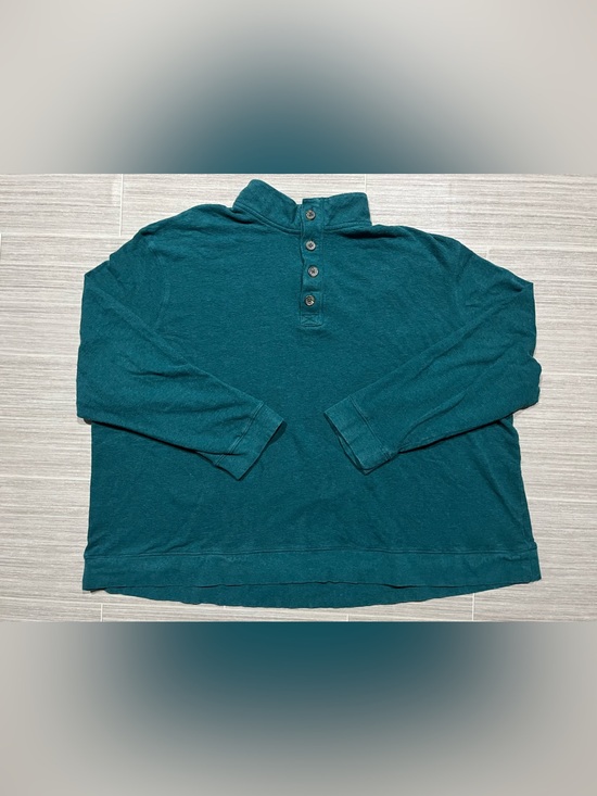 George Other - Men's Teal Button-Neck Sweater